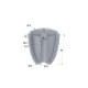 PLASTIC SOFA LEG D.70 / H.80 / MAT GRAY